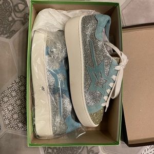 Sesto Meucci Siler/Blue Glitter Tennis Shoes